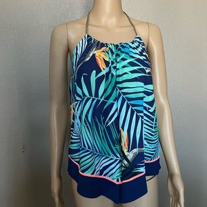 Express Women’s Tropical Palm Print Tank Top Small